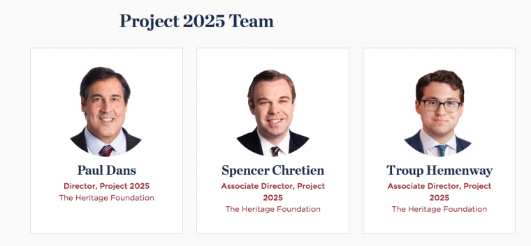 project 2025 is being spearheaded by a former trump official