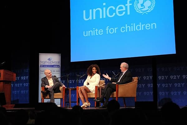 serena williams unicef