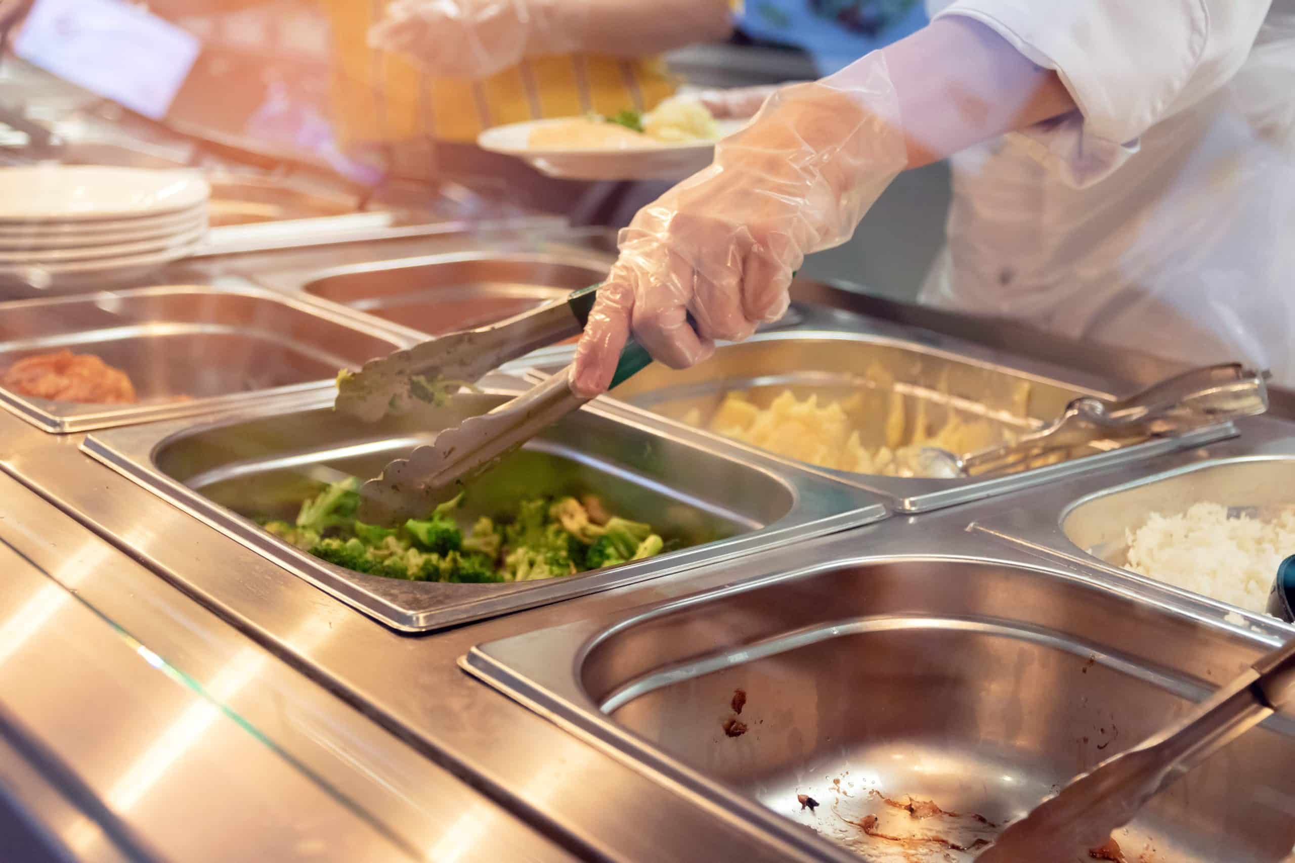 School lunch line