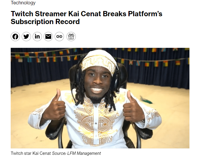 Kai Cenat subathon headline