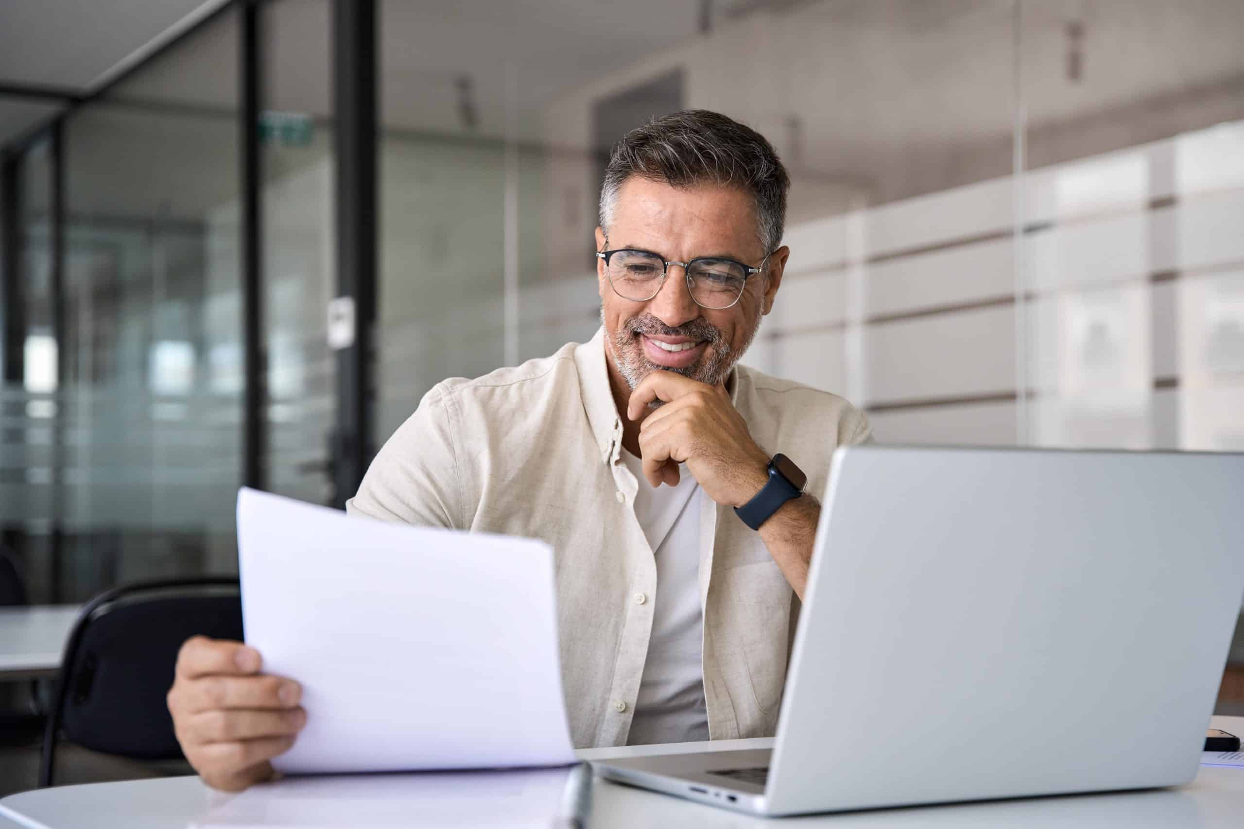 Guy doing expenses