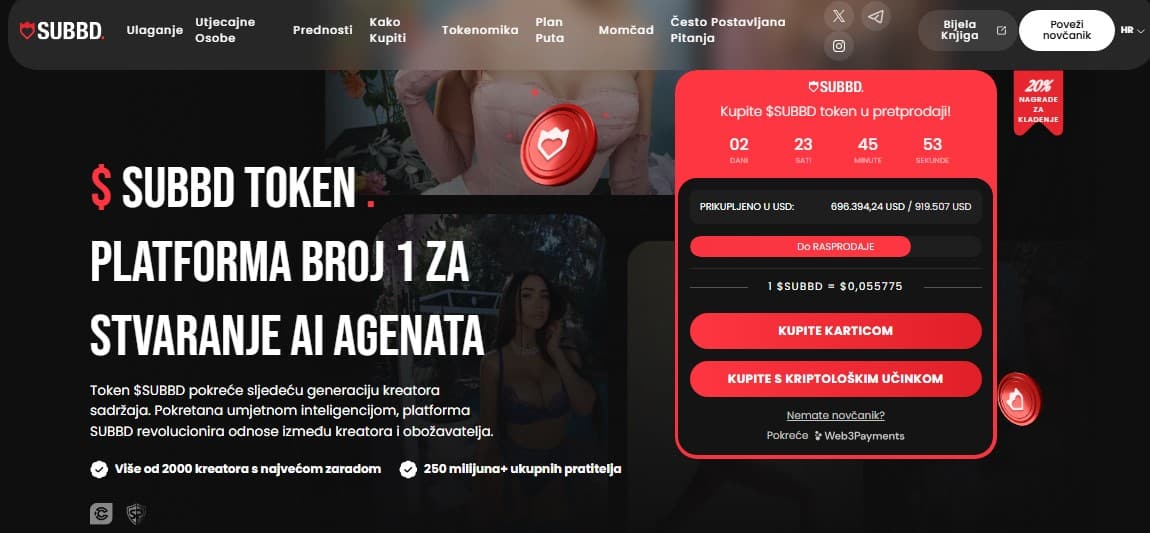 SUBBD ($SUBBD) - AI Platforma za Kreiranje Sadržaja Koja Povezuje Influenserе i Fanove
