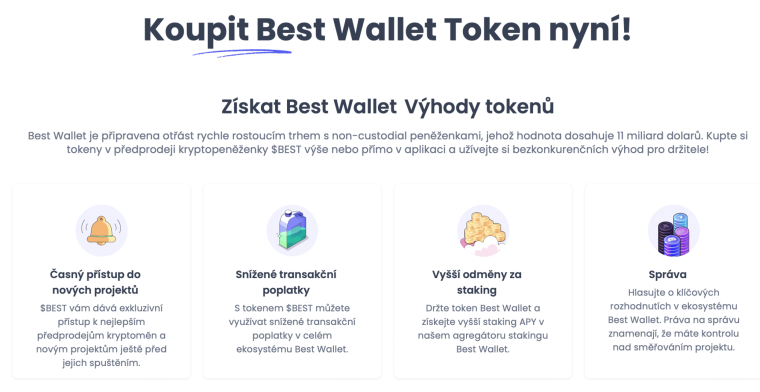 Výhody Best wallet tokenu