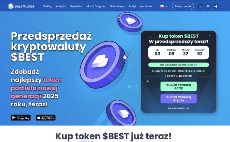 strona główna best wallet token - portfel przechowywujący najpopularniejsze kryptowaluty i mniej znane tokeny
