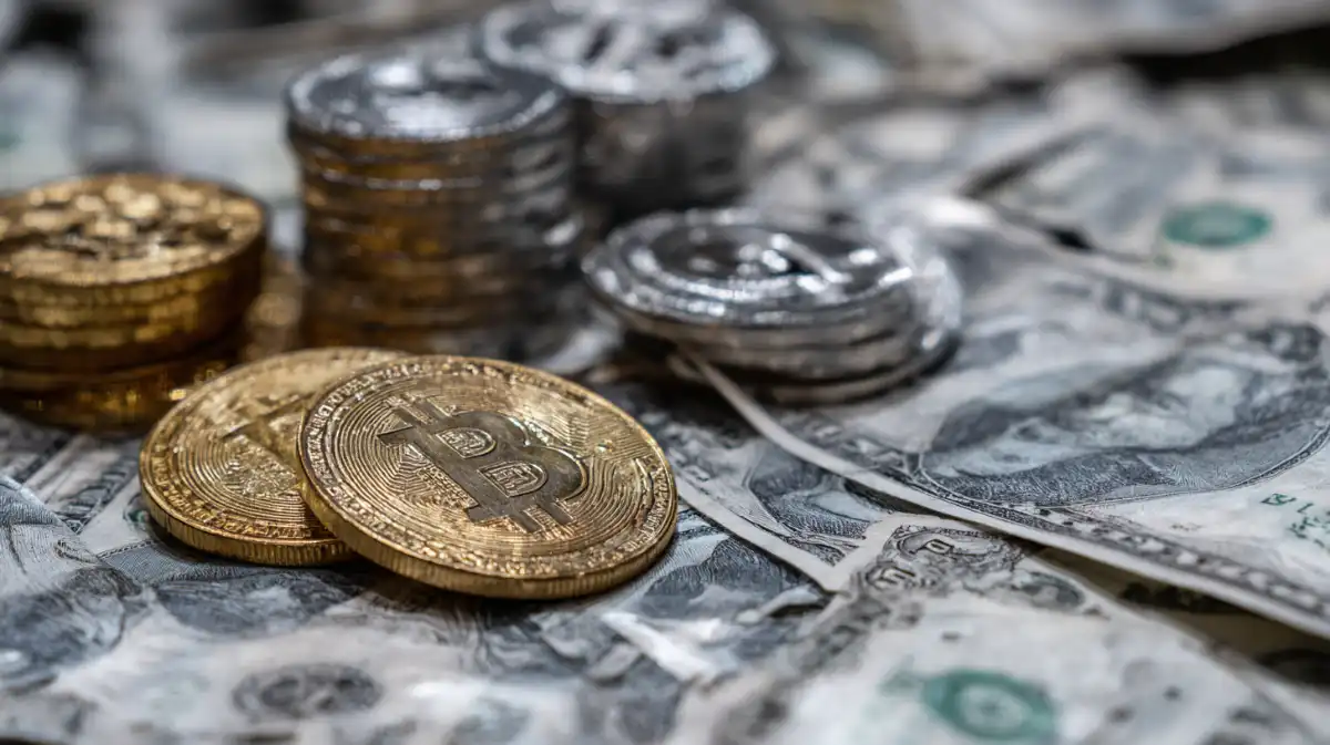 金色と銀色のコイン