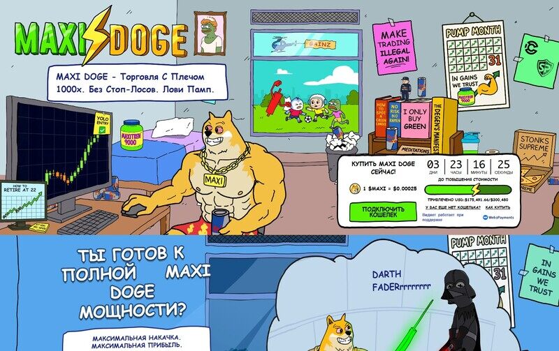 страница пресейла токена maxidoge