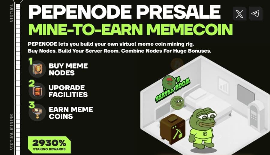 PEPENODE - ieguve ar peļņu un izdevīgs staking zem leģendārā Pepe zīmola
