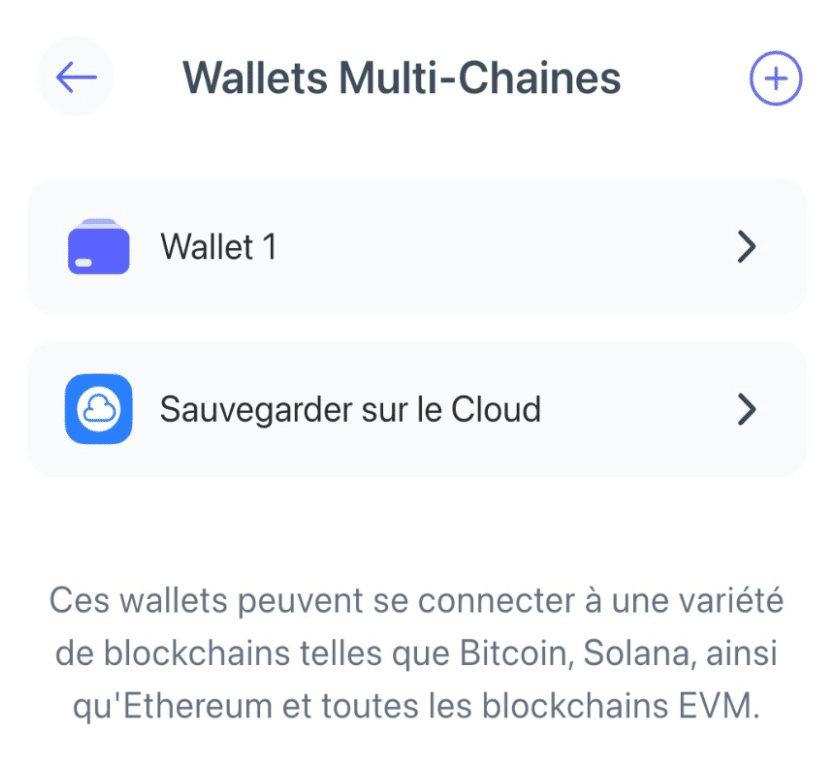 wallet multi chaines