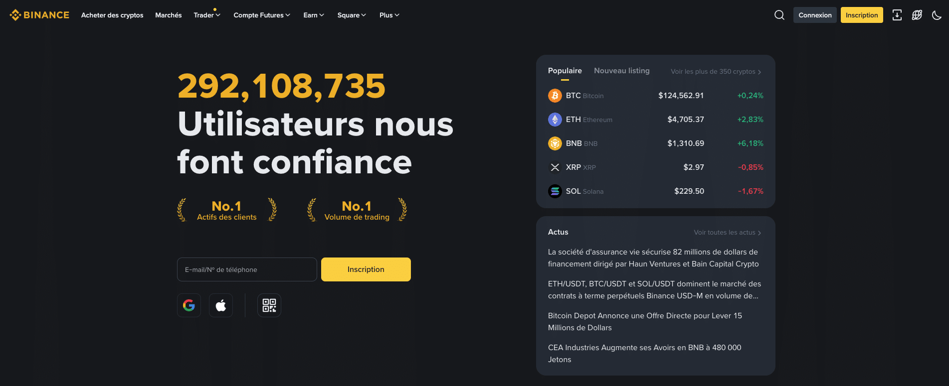 Binance Plateforme crypto