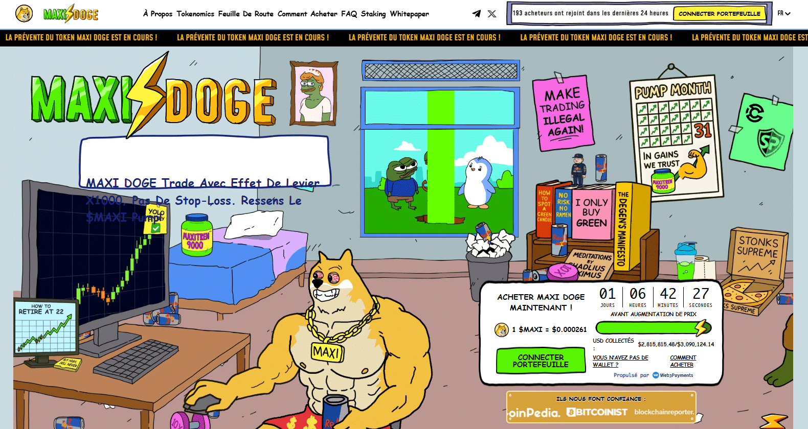 acheter la crypto prometteuse Maxi doge