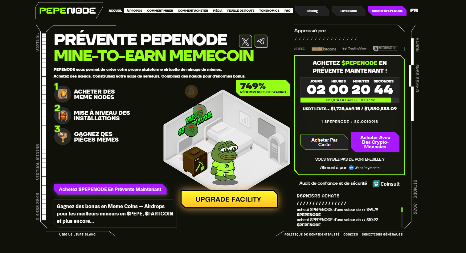 crypto monnaie prometteuse Pepenode