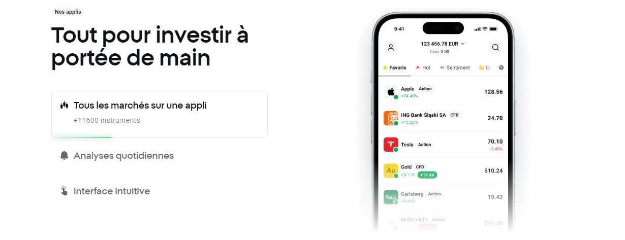 Application mobile XTB