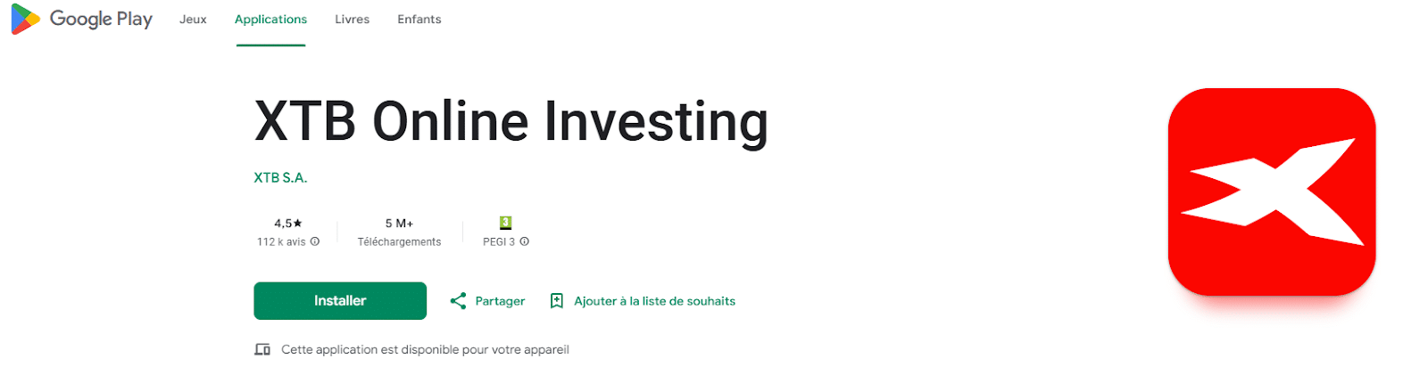 XTB sur Google Play