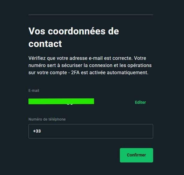 inscritpion XTB - Coordonnées