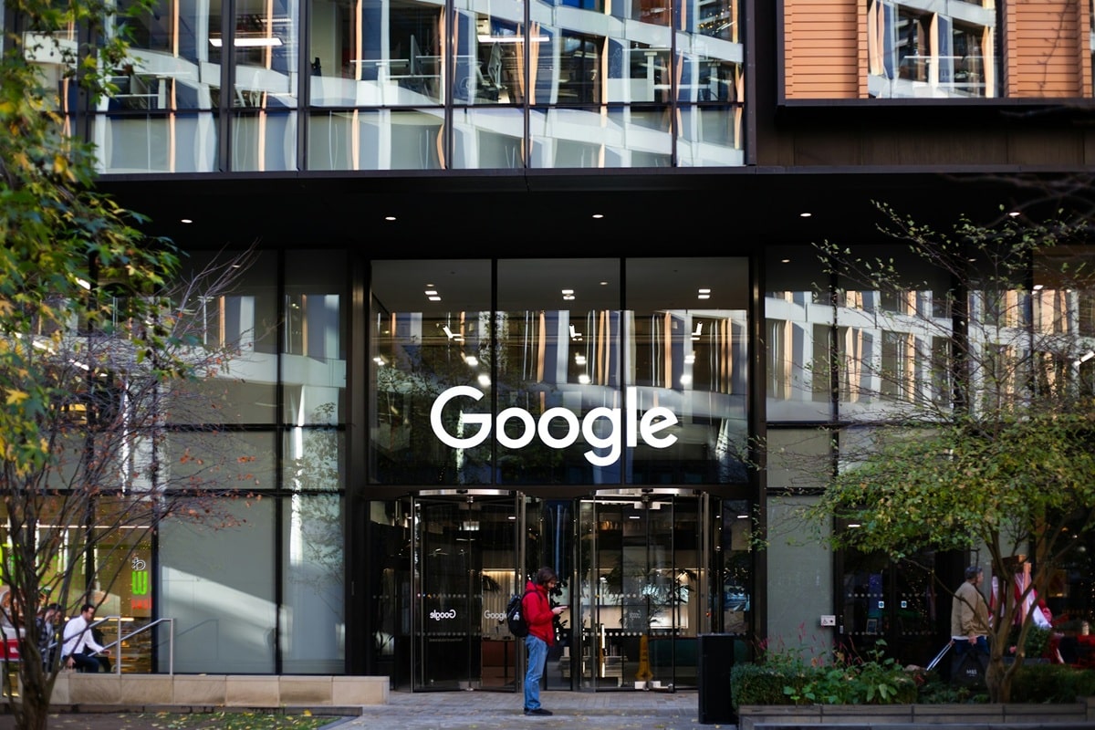 Exterior of the Google office in London, England.