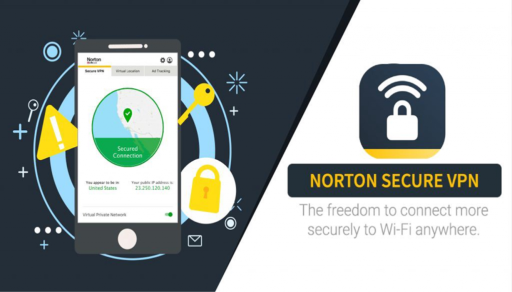 最快VPN服务Norton Secure VPN。