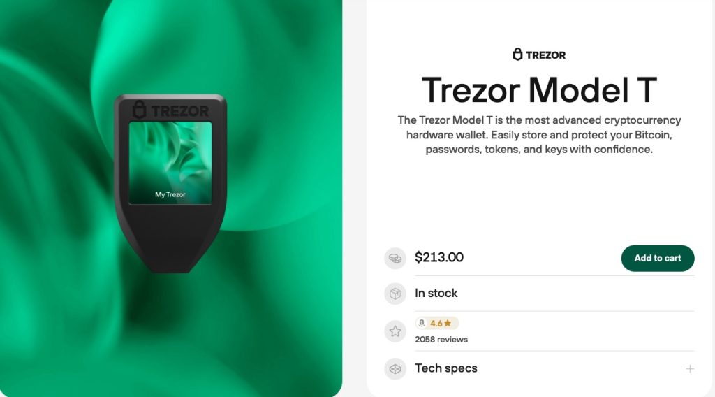Trezor 是知名冷钱包制造商。