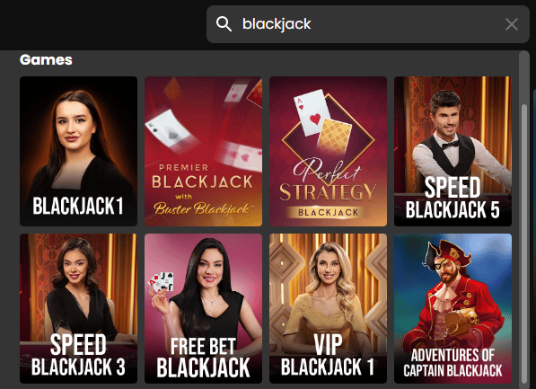 Lucky Block提供8种不同的21点游戏。