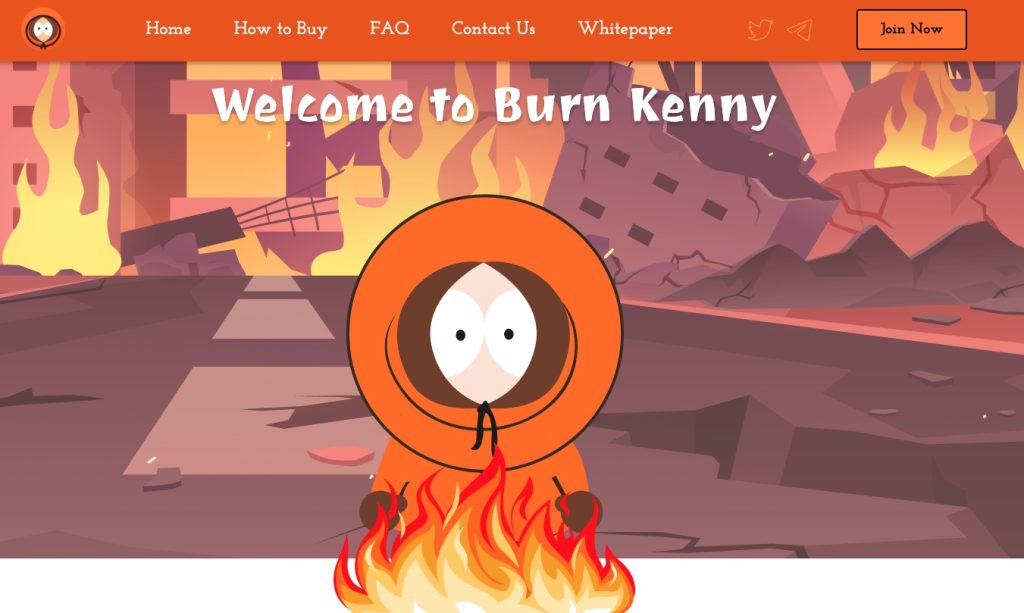 Burn Kenny ($KENNY)-一发行就注定烧毁通缩的新meme币预售